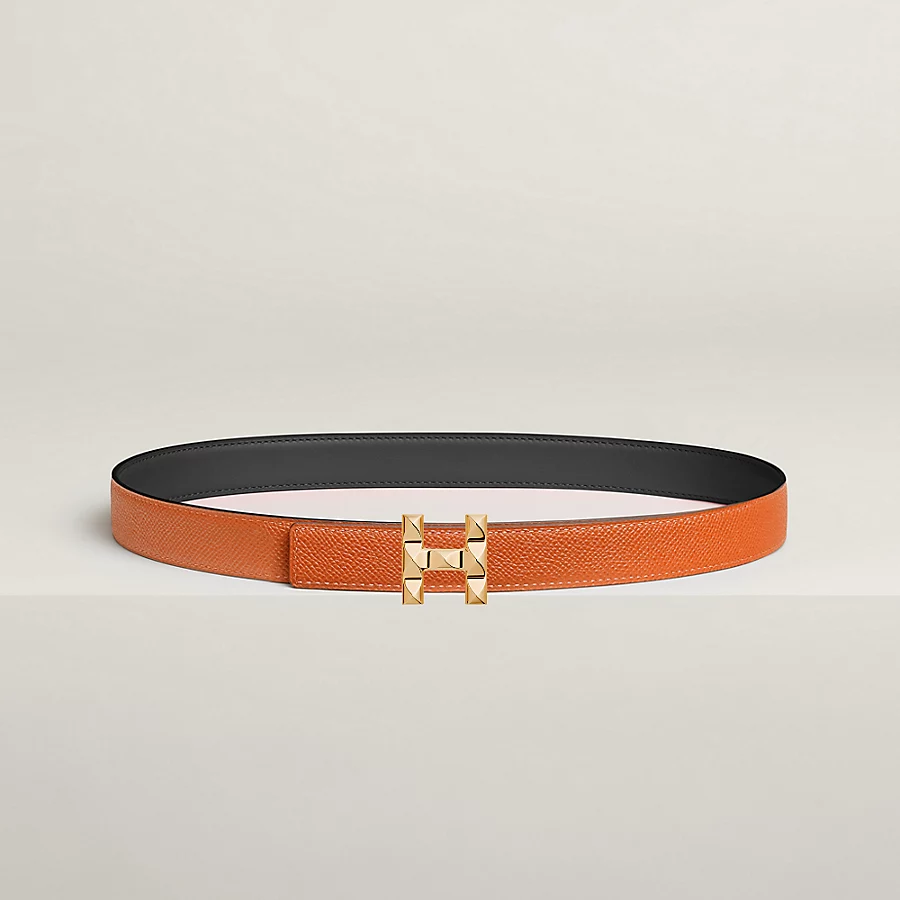 H Infini belt buckle & Reversible leather strap 24 mm - Image 2